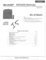 SHARP SC2700AV OEM Service