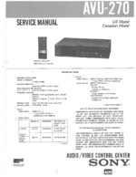 SONY AVU-270 OEM Service