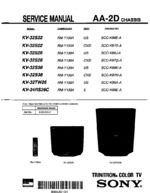 Sony KV32TW26 OEM Service