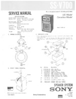 SONY SS-V700 OEM Service