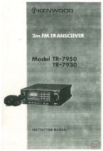 KENWOOD TR7950 OEM Owners