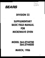 SEARS 564.8744880 OEM Service